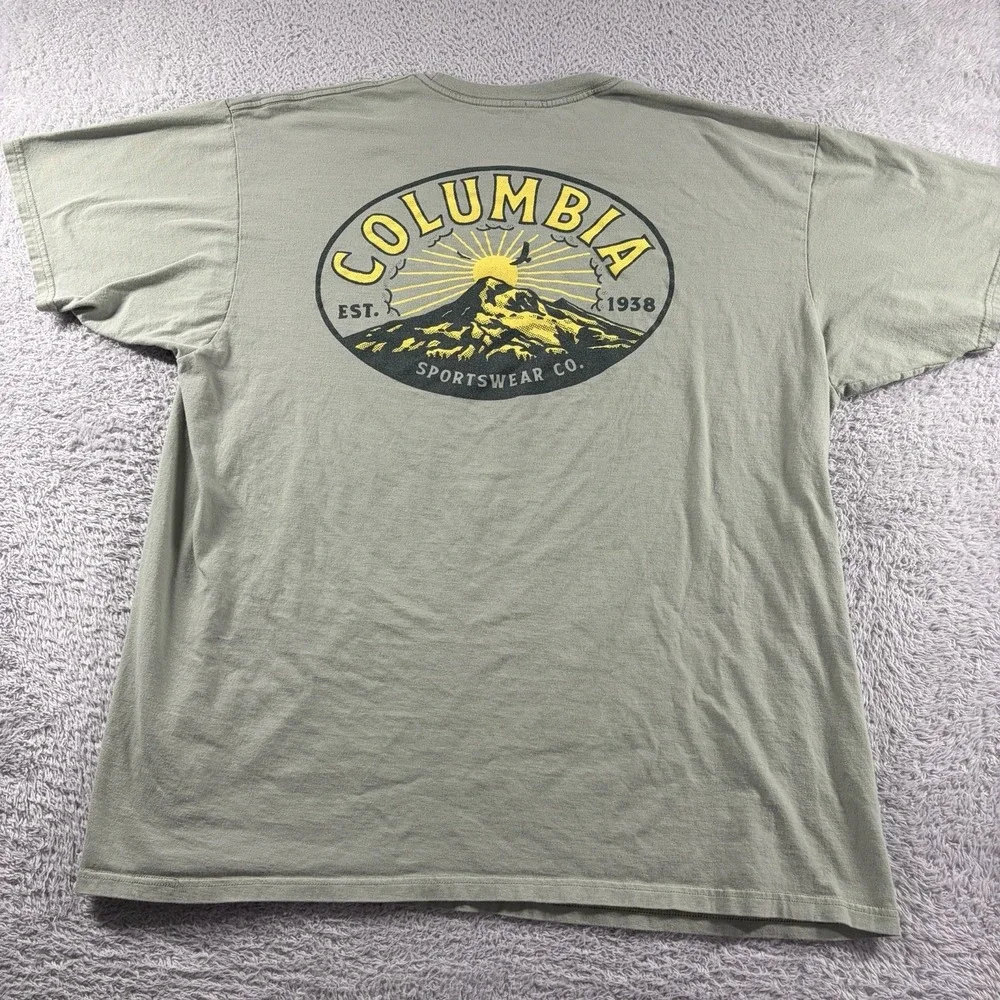 Columbia T Shirt Bundle Lot of 2 Mens 2x XXL Green Black Back Graphic Outdoors - Picture 2 of 13